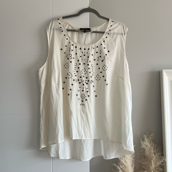 Jessica Simpson White Swing Top - 3X - Picture 2 of 7